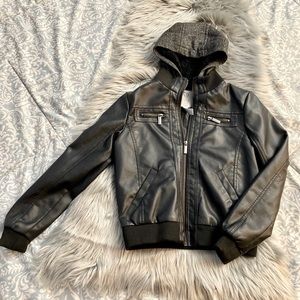 Full Tilt Faux Black Leather Jacket